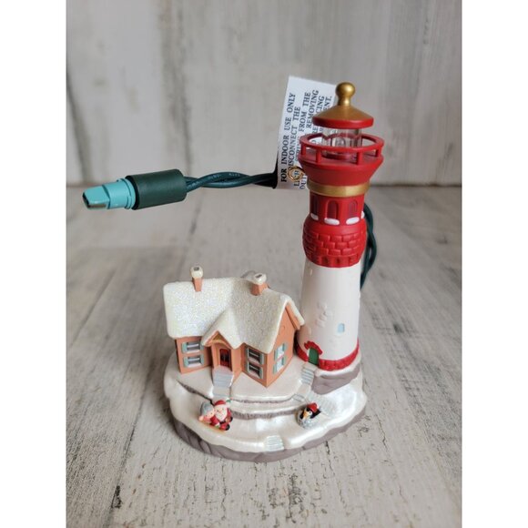 Hallmark 2000 Lighthouse greeting ornament Xmas - Picture 1 of 6